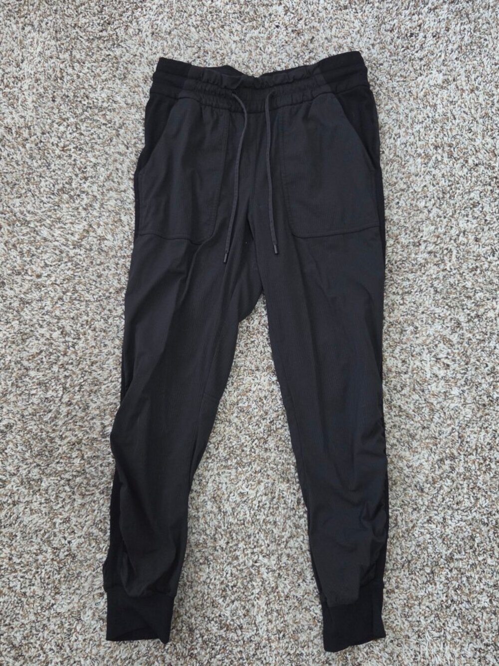 Lululemon Womens Black Drawstring Jogger Pants Size 6 Athleisure Dance Studio